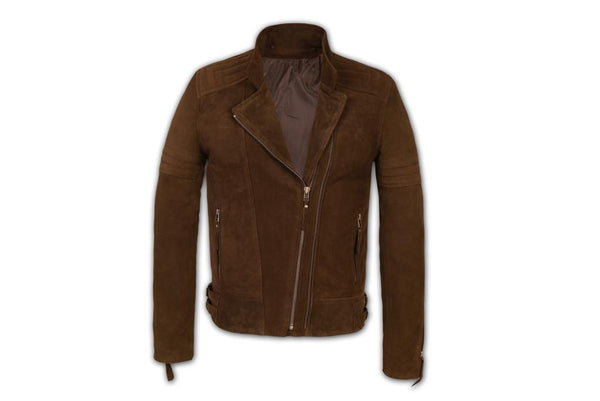 (0201) Herren Lederjacke "Berlin" Suede-Leder Brown