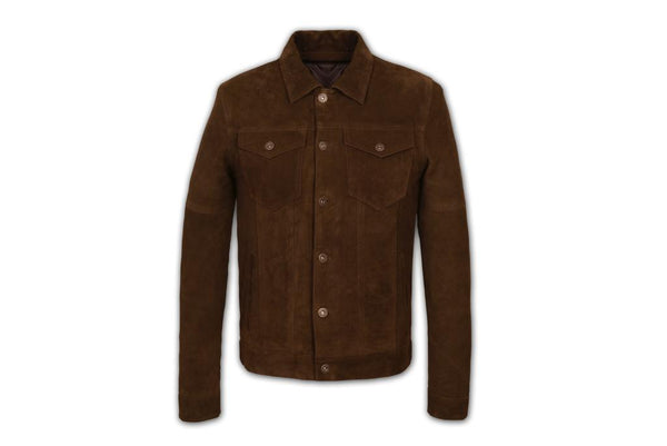 (0101) Herren Lederjacke *San Francisco* Suede-leder Brown