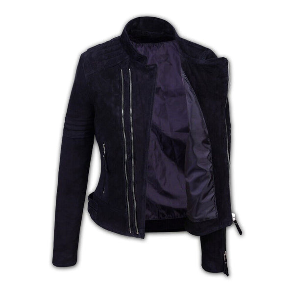 (0103) Damen Lederjacke "Berlin" Suede-Leder